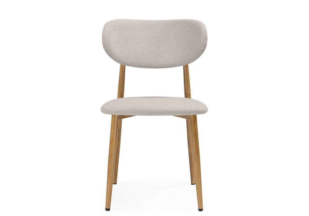 фото стул на металлокаркасе woodville lisbon бежевый / цвет дерева 15954 | 220svet.ru