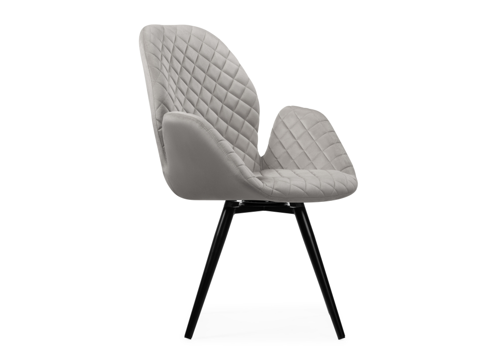 фото кресло крутящееся woodville муат серый / черный глянец 566491 | 220svet.ru