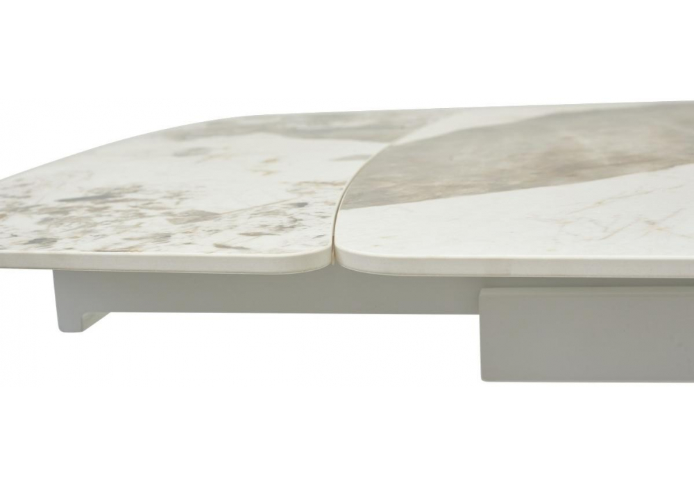 фото стол раскладной woodville rivoli pandora sintered stone / white 493167 | 220svet.ru