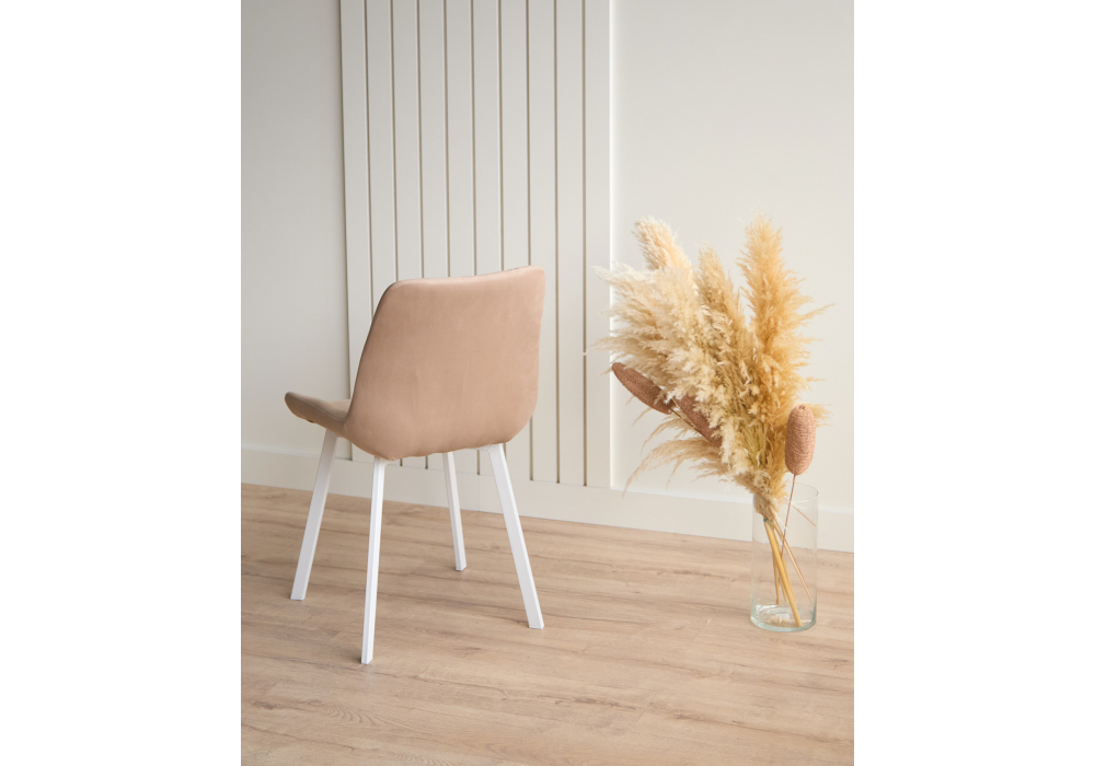 фото стул на металлокаркасе woodville челси п бежевый (zd 210) / белый np 632472 | 220svet.ru