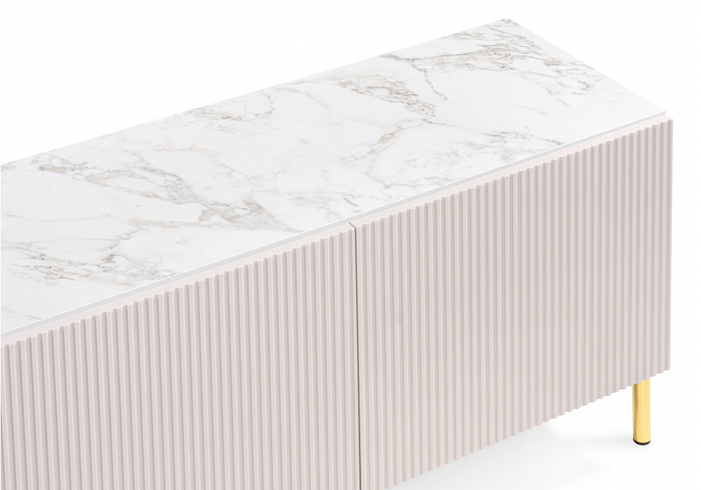 фото тв-тумба woodville эмелин белый / сабия / латте 533413 | 220svet.ru