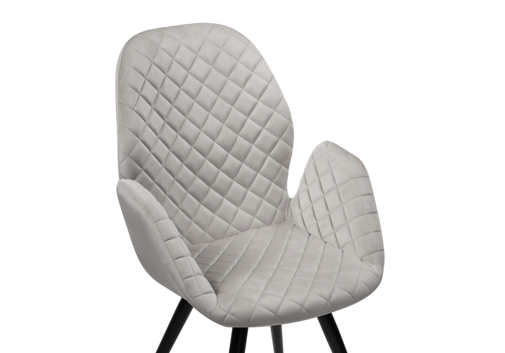 фото кресло крутящееся woodville муат серый / черный глянец 566491 | 220svet.ru