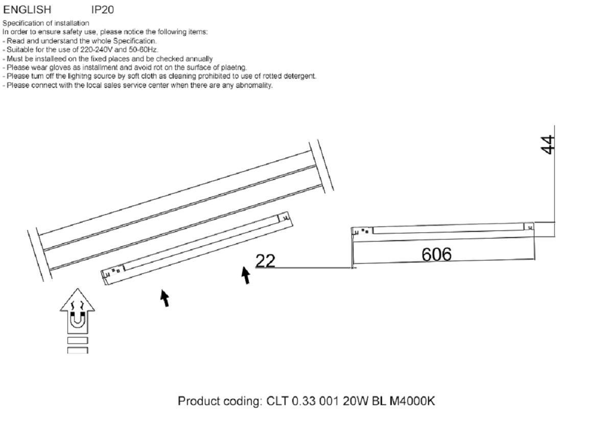 фото трековый светодиодный светильник crystal lux clt 0.33 001 20w wh m4000k | 220svet.ru