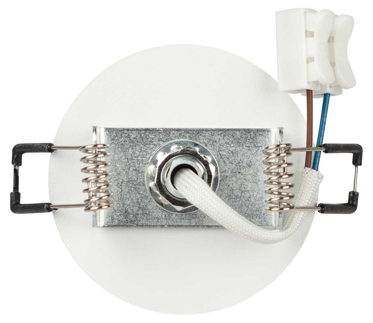 фото светильник встраиваемый алюминиевый эра kl106 wh/sl под лампу mr16 gu10 белый/серебро матовый б0061634 | 220svet.ru