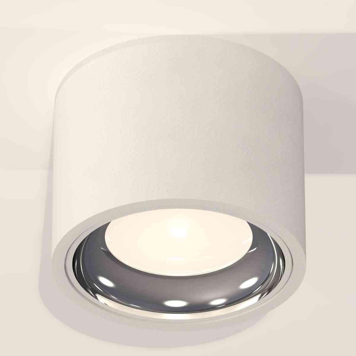 фото комплект накладного светильника ambrella light techno spot xs7510011 swh/psl белый песок/серебро полированное (c7510, n7022) | 220svet.ru