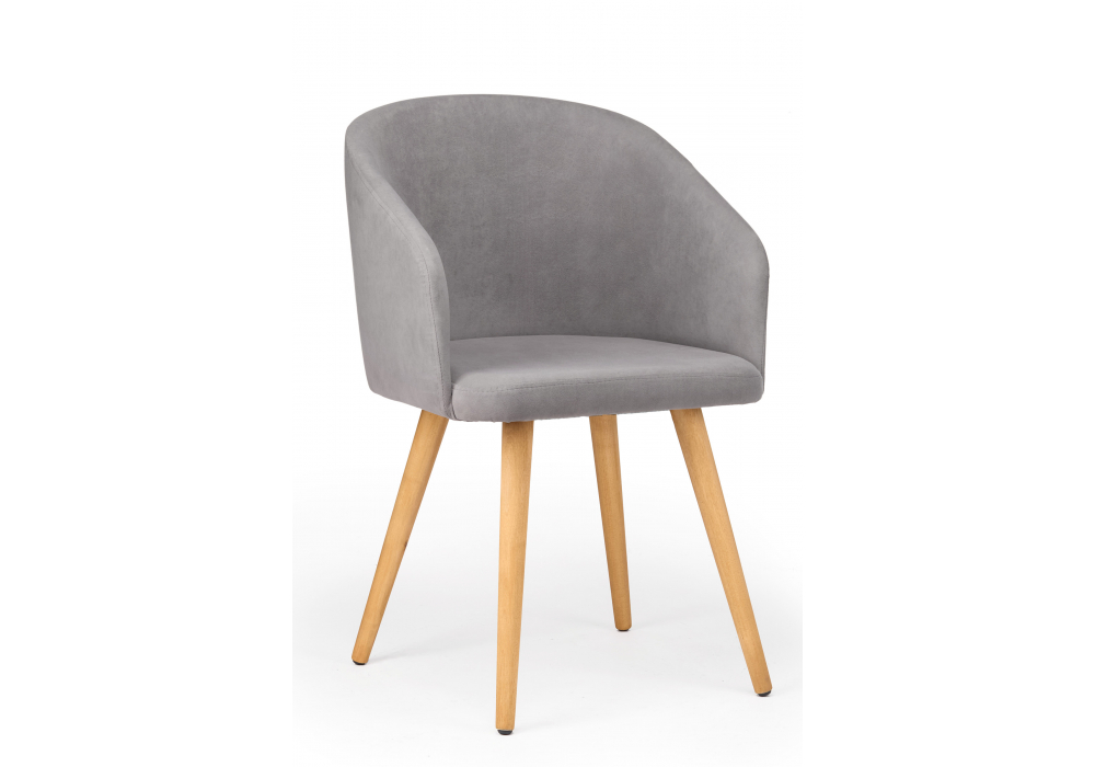 фото стул деревянный поворотный woodville монер 360 темно-серый (glory 20) / светлое дерево 632665 | 220svet.ru