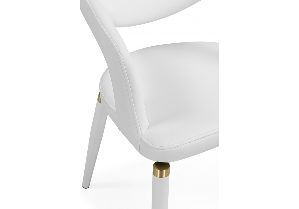 фото стул на металлокаркасе woodville palma white / white and gold 15929 | 220svet.ru