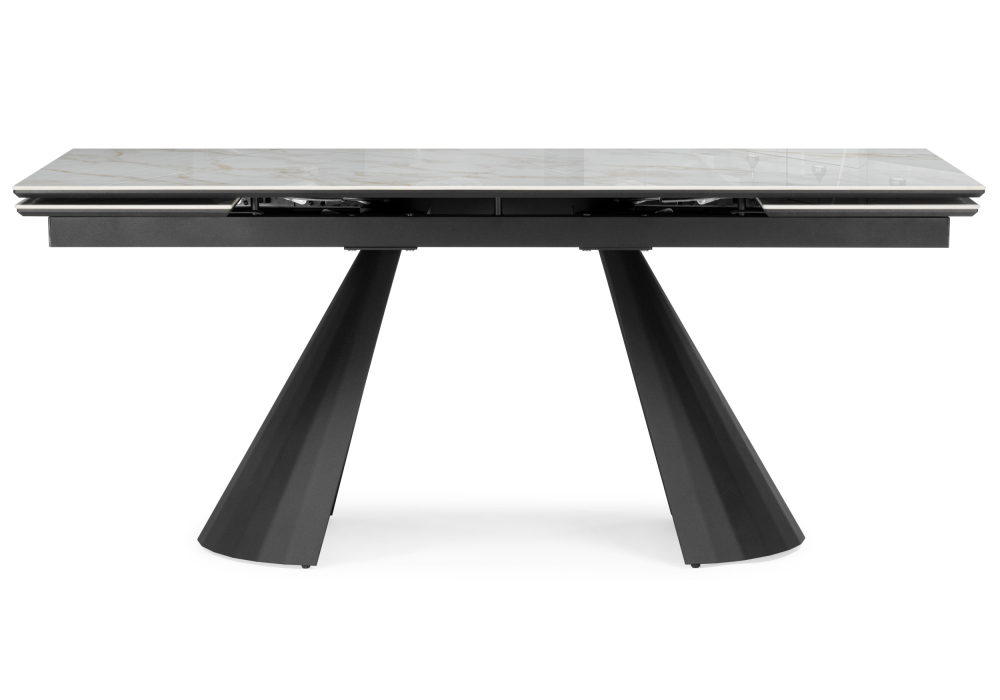 фото керамический стол 180(260)x90 woodville шелтон carla larkin / черный 621513 | 220svet.ru