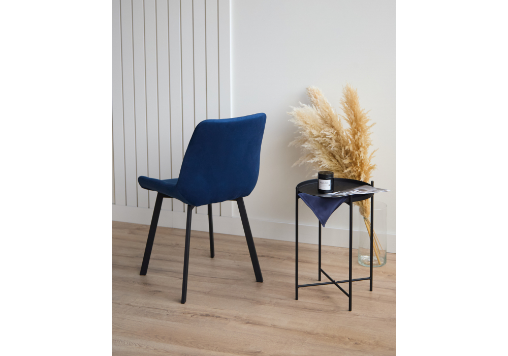 фото стул на металлокаркасе woodville челси п синий (zd 798) / черный np 632530 | 220svet.ru