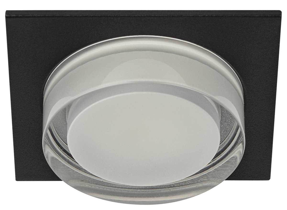 фото светильник встраиваемый декоративный эра dk108 bk под лампу mr16 gu5.3 черный б0058399 | 220svet.ru