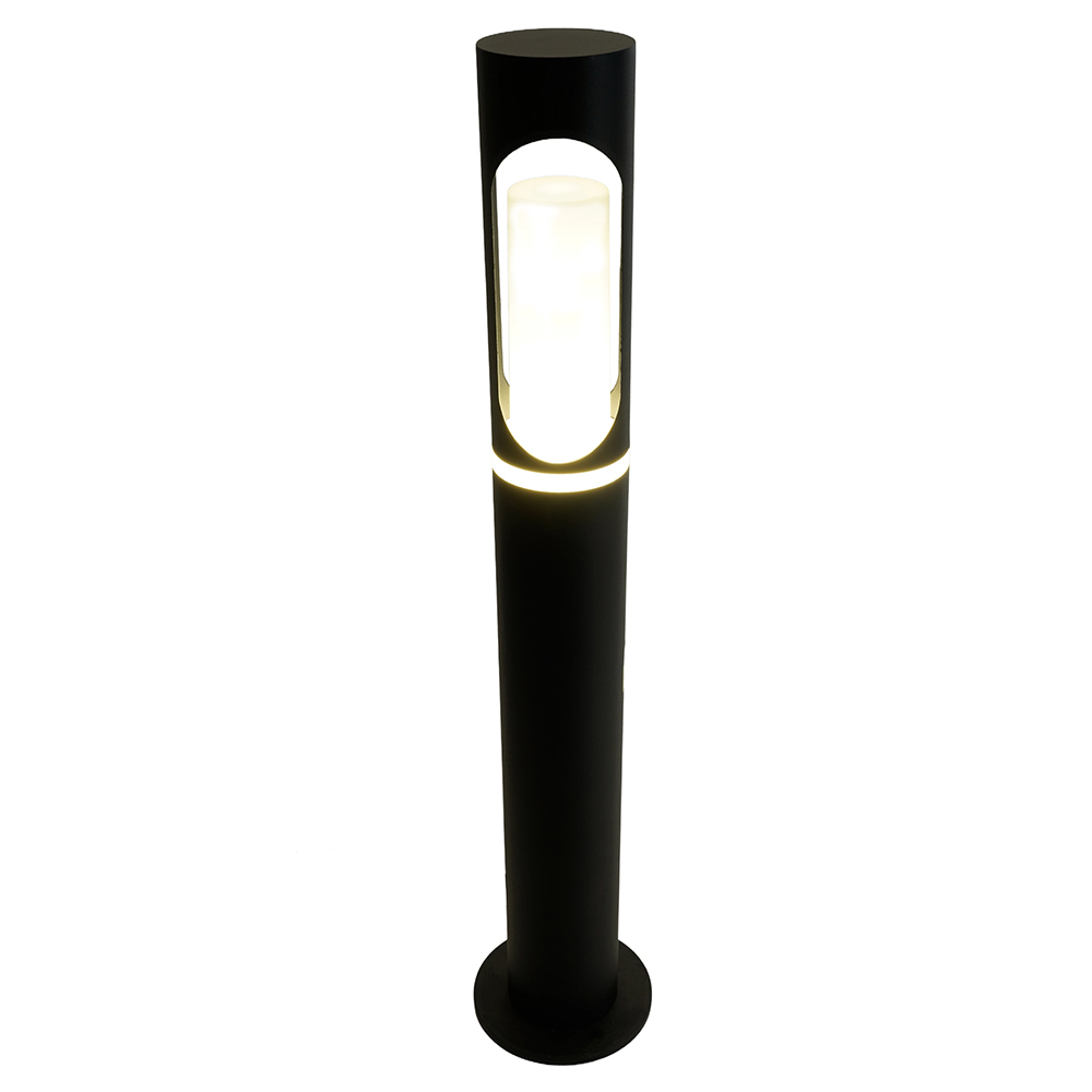фото светильник садово-парковый feron dh1105, 15w, gu10,230v, черный (столб) 51231 | 220svet.ru