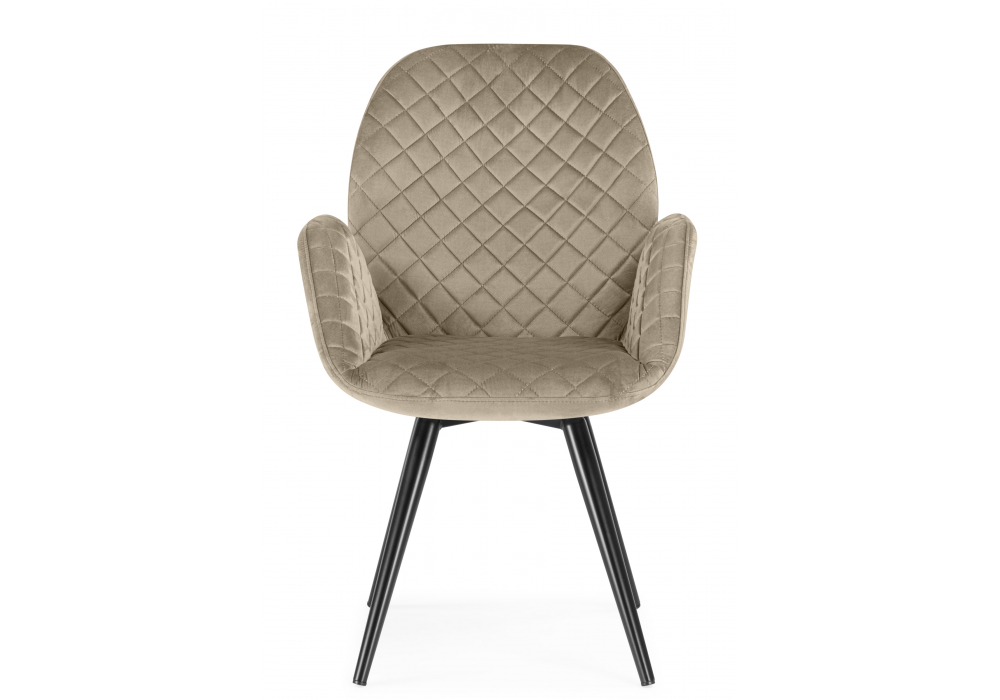 фото стул поворотный woodville муат светло-коричневый / черный 665373 | 220svet.ru