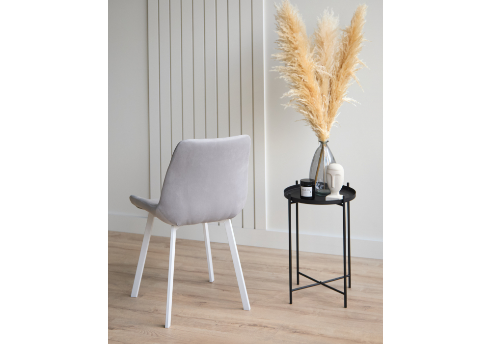 фото стул на металлокаркасе woodville челси п светло-серый (zd 960) / белый np 632444 | 220svet.ru