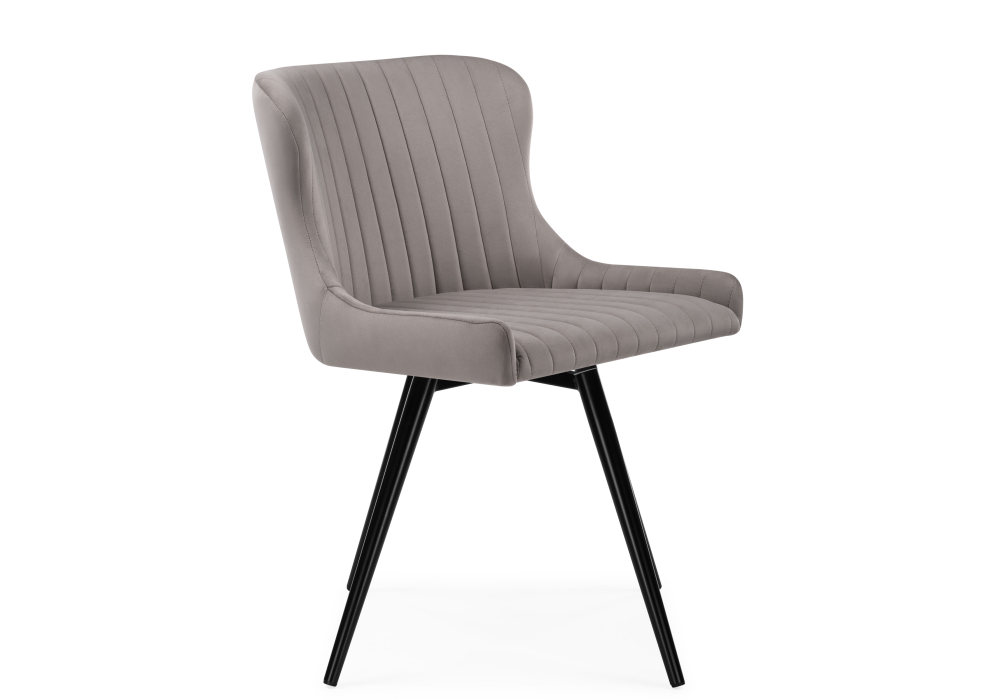 фото кресло крутящееся woodville хабри серый / черный глянец 566494 | 220svet.ru