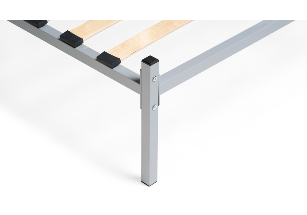 фото кровать двуспальная  woodville фади 160х200 серая 462539 | 220svet.ru