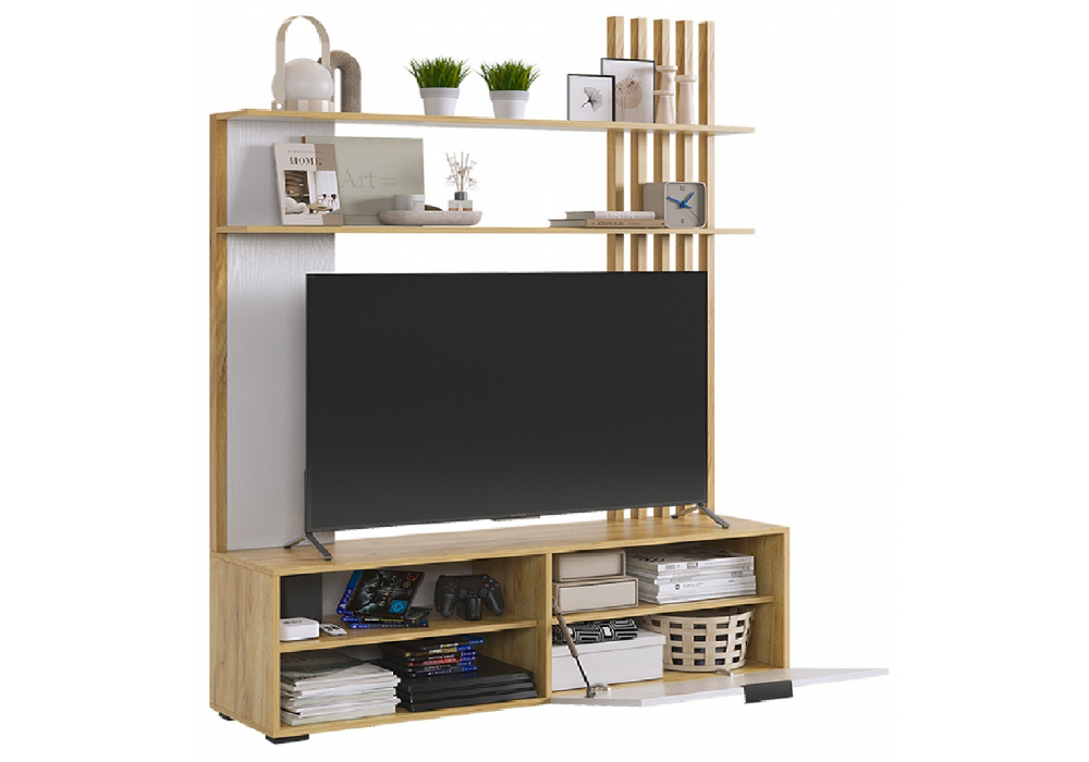 фото гостиная woodville бери дуб крафт золотой / белое дерево 570017 | 220svet.ru