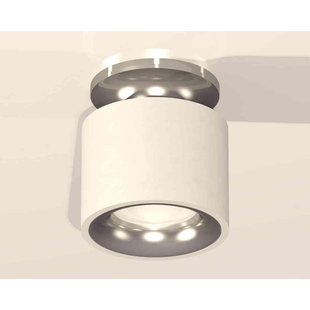 фото комплект накладного светильника ambrella light techno spot xs7510081 swh/psl белый песок/серебро полированное (n7927, c7510, n7012) | 220svet.ru