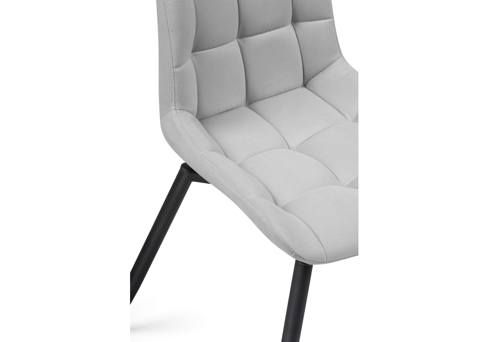 фото стул woodville челси крутящийся велюр светло-серый / черный 520598 | 220svet.ru