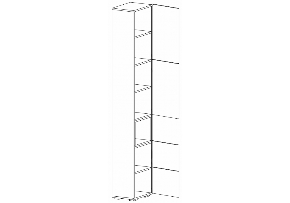 фото гостиная комплектация 1 woodville лонгфорд белый / бетон светлый 563531 | 220svet.ru