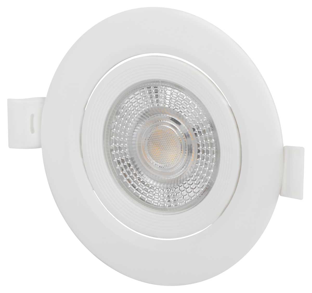 фото светильник светодиодный встраиваемый эра kl led 25a-5 3k wh 5вт 3000к круглый поворотный белый б0068128 | 220svet.ru