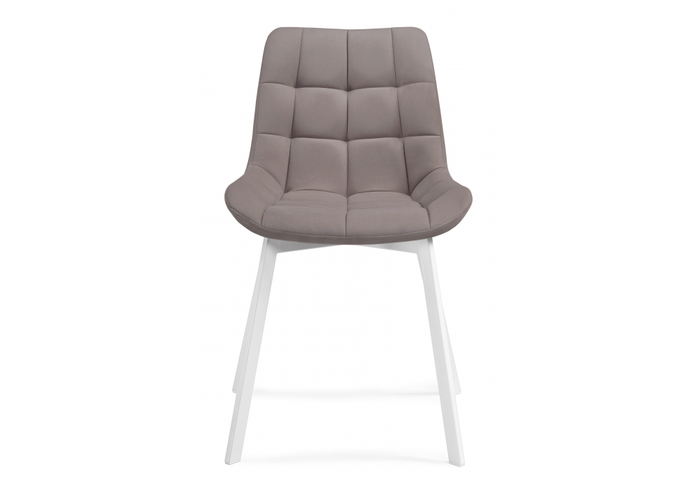 фото стул на металлокаркасе woodville челси латте / белый 489742 | 220svet.ru