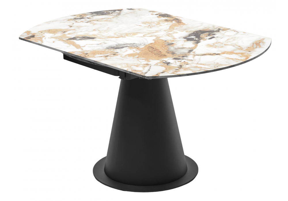 фото керамический стол раскладной woodville поворотный teramo 135 gloss grand jade solid ceramic / бронзовый 589754 | 220svet.ru