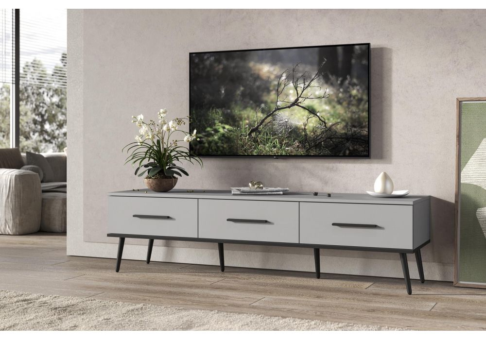 фото тв-тумба woodville орсиэль шиншилла серая 664903 | 220svet.ru