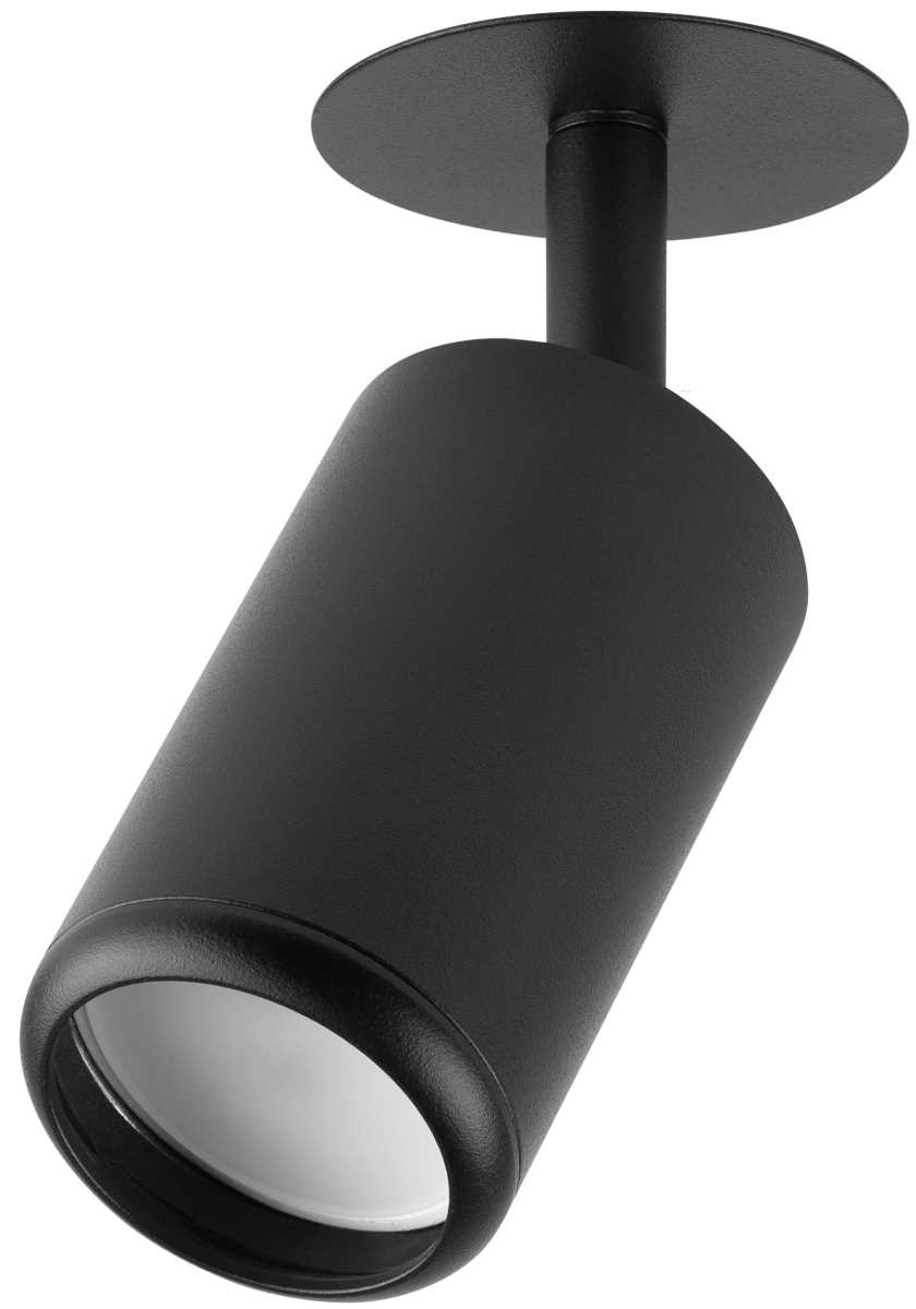 фото светильник встраиваемый алюминиевый эра kl106 bk под лампу mr16 gu10 черный матовый б0061623 | 220svet.ru