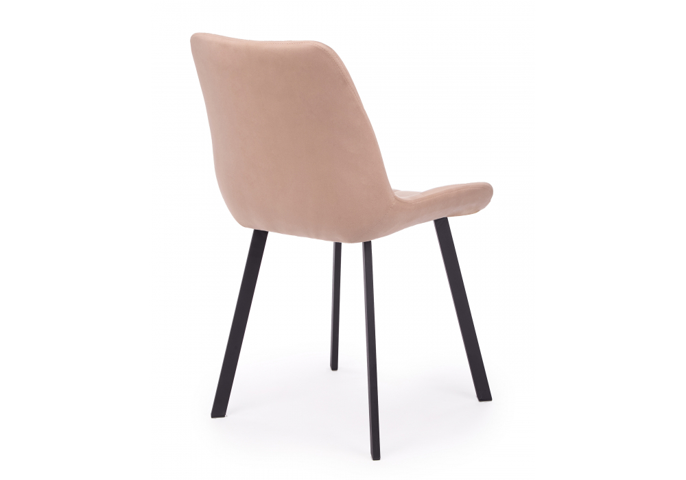 фото стул вращающийся на металлокаркасе woodville челси 360 п бежевый (zd 210) / черный 632478 | 220svet.ru