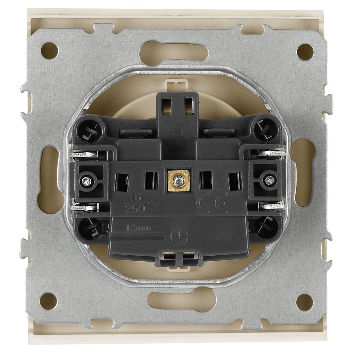 фото розетка эра arktik 16-2103-04 с заземлением 2p+e schuko со шторками с крышкой 16а-250в шампань б0070437 | 220svet.ru