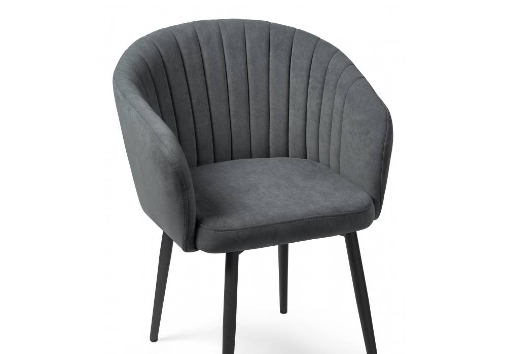 фото стул на металлокаркасе woodville моншау темно-серый велюр / черный 583437 | 220svet.ru