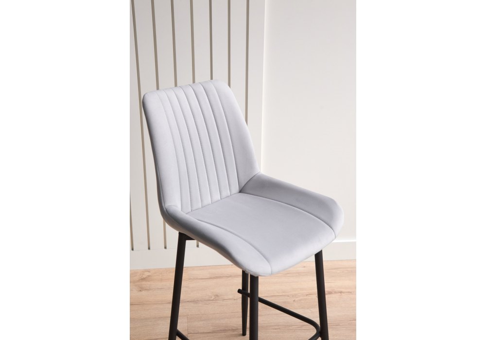 фото барный стул woodville седа светло-серый / черный 632583 | 220svet.ru