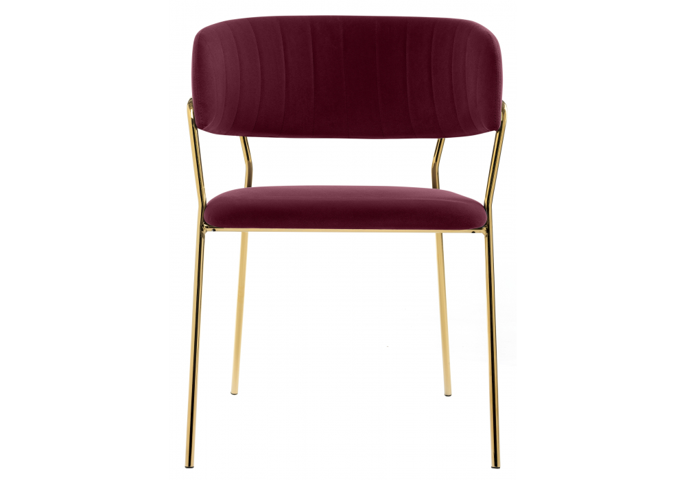 фото стул на металлокаркасе woodville kamelia 1 wine red / gold 15717 | 220svet.ru