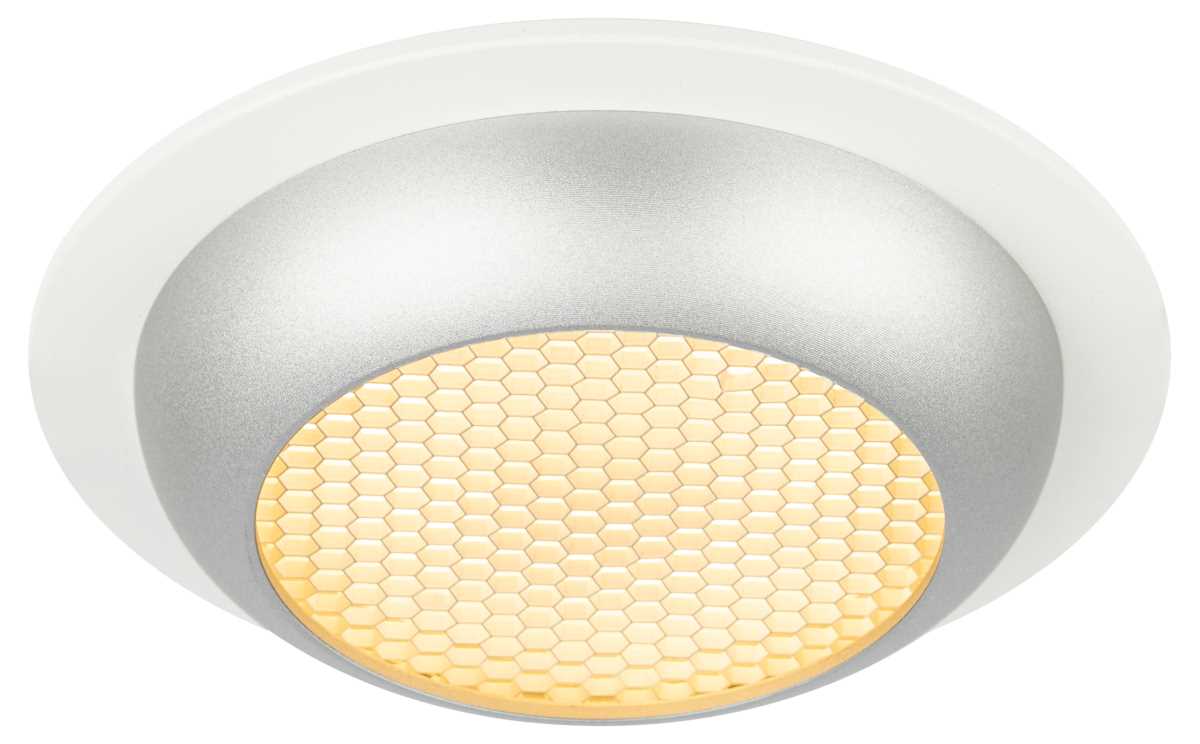 фото светильник встраиваемый эра kl111 wh/sl под лампу gx53 белый/серебро матовый б0061539 | 220svet.ru