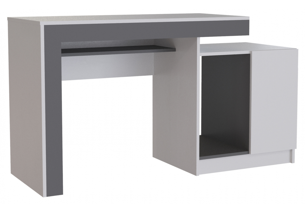 фото комплект для кабинета комплектация 5 woodville модена белый / графит 631667 | 220svet.ru