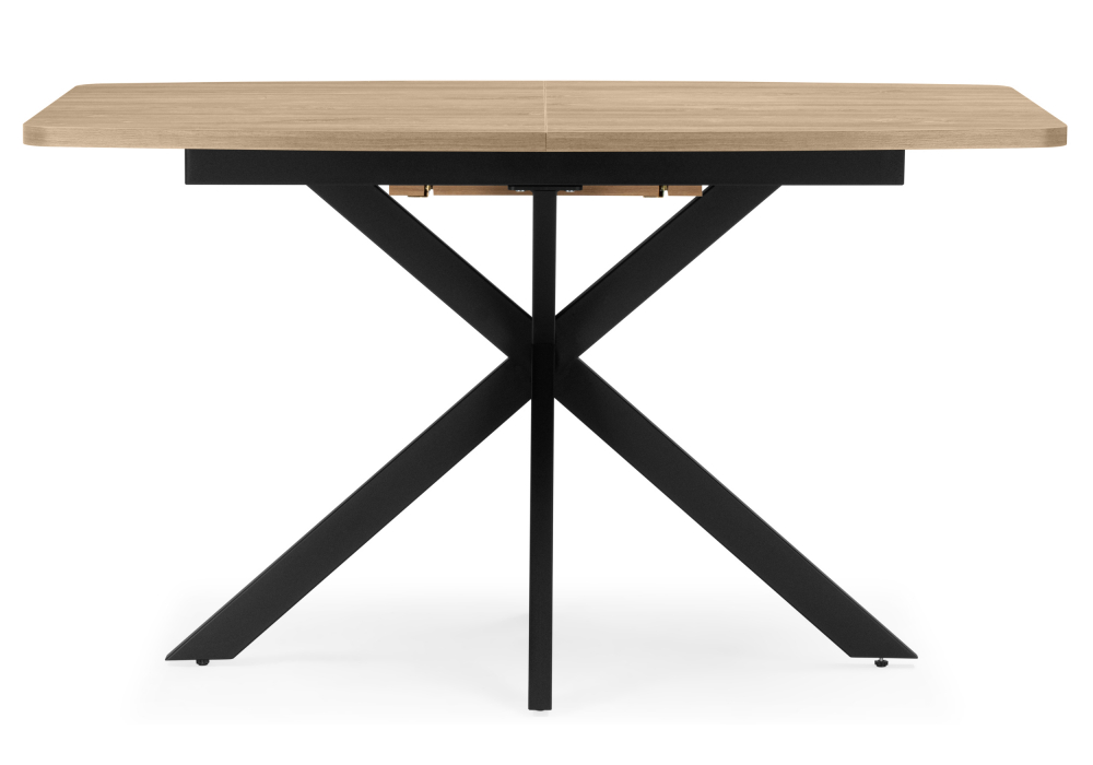 фото стол деревянный раскладной 130(170)x80 woodville индиана дуб кунео / черный 631622 | 220svet.ru