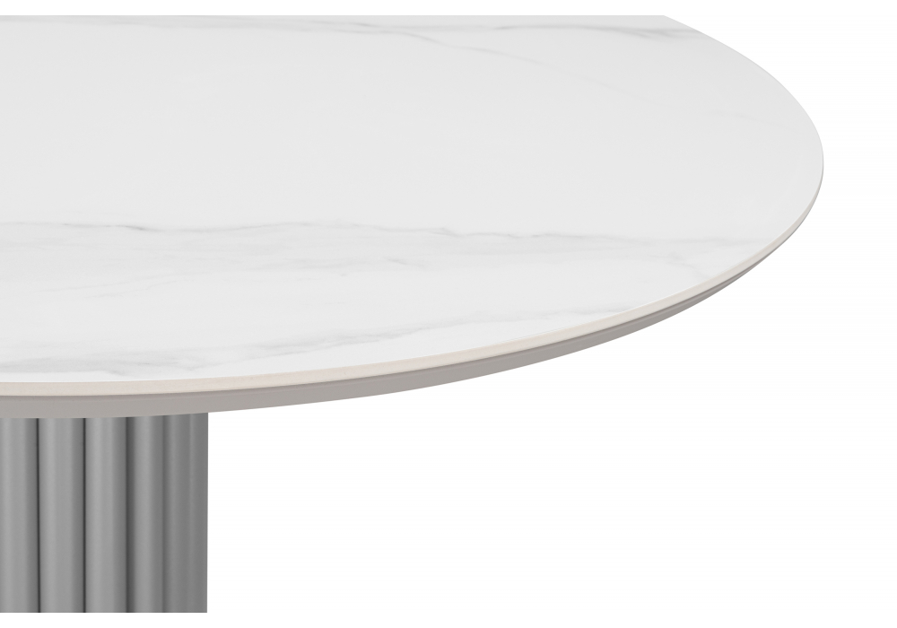 фото керамический стол woodville кэмерон 90 snow white / серый 664697 | 220svet.ru