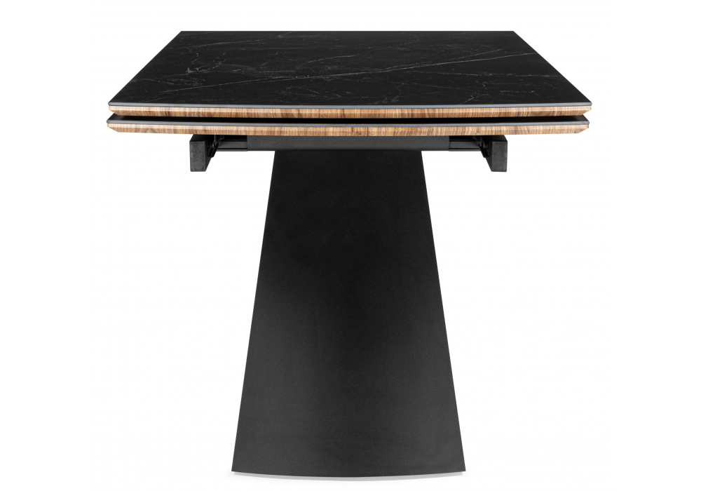 фото керамический стол раскладной 180(260)x90 woodville симмонс shakespeare black / черный 621516 | 220svet.ru