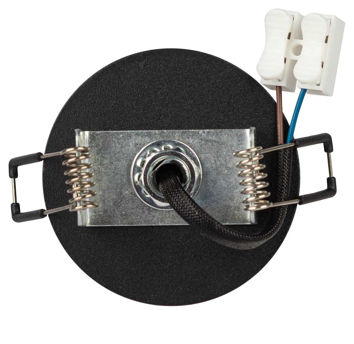 фото светильник встраиваемый алюминиевый эра kl106 bk под лампу mr16 gu10 черный матовый б0061623 | 220svet.ru