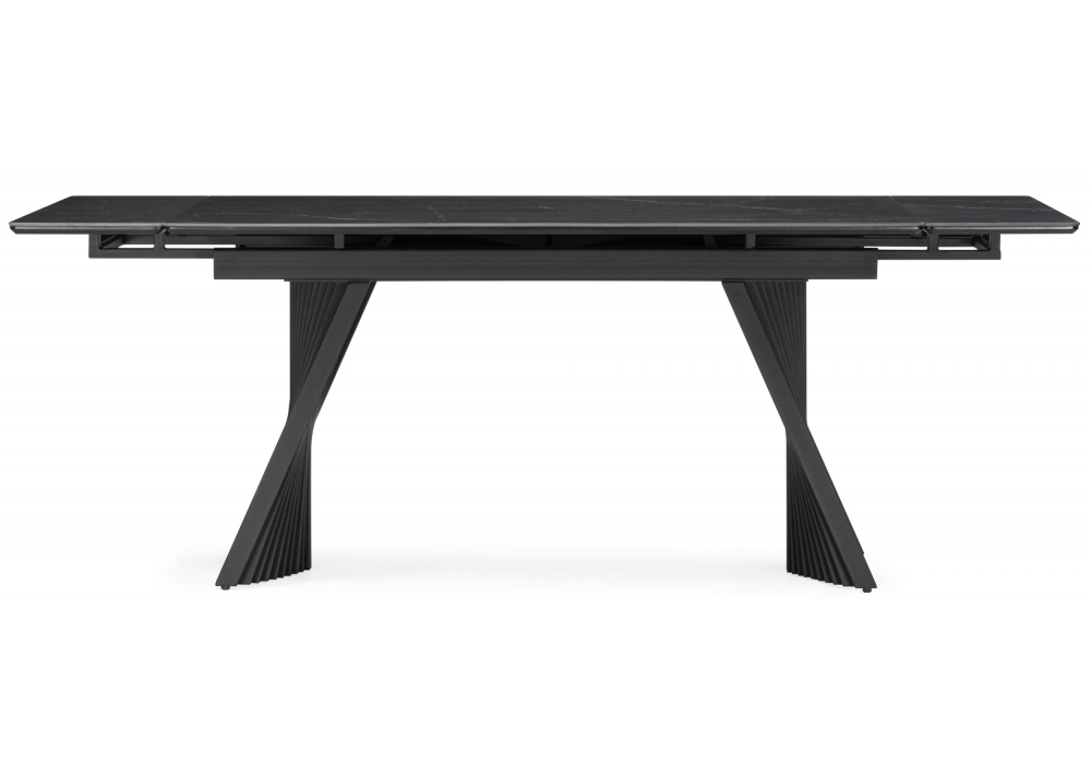 фото керамический стол раскладной woodville вейв 160(220)х89 черный мрамор shakespeare black / черный 626053 | 220svet.ru