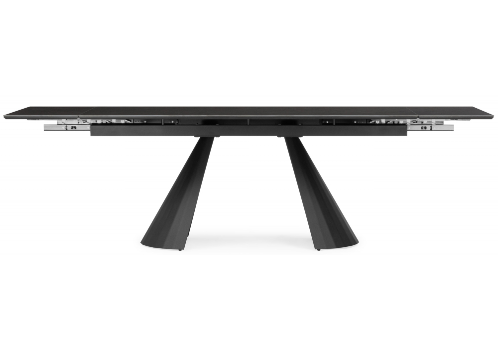 фото керамический стол 180(260)x90 woodville шелтон massa ink gray / черный 621512 | 220svet.ru