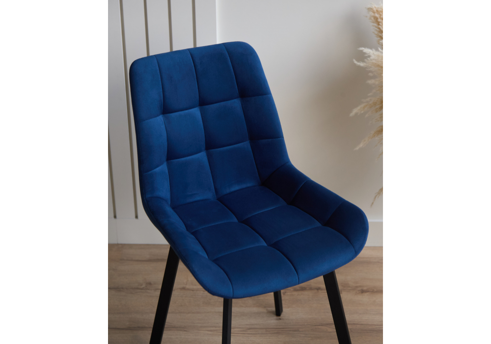 фото стул на металлокаркасе woodville челси п синий (zd 798) / черный np 632530 | 220svet.ru