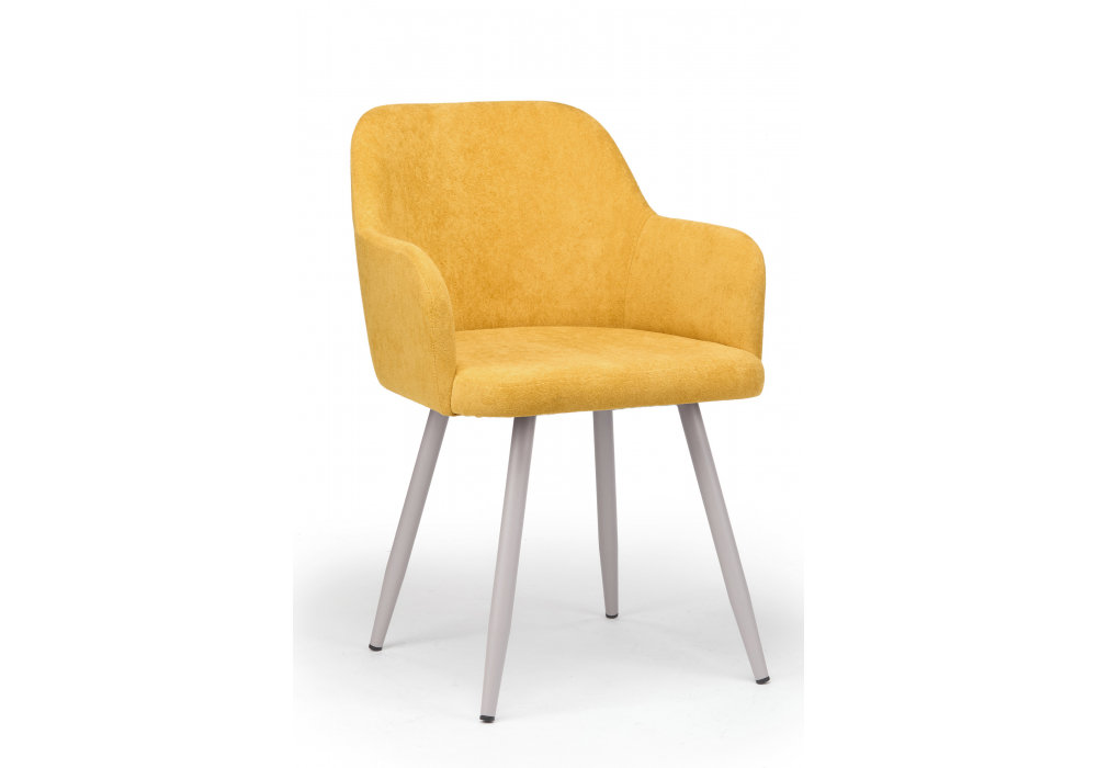 фото стул поворотный на металлокаркасе woodville инфини 360 горчичный (ocean 016) / серый 631760 | 220svet.ru