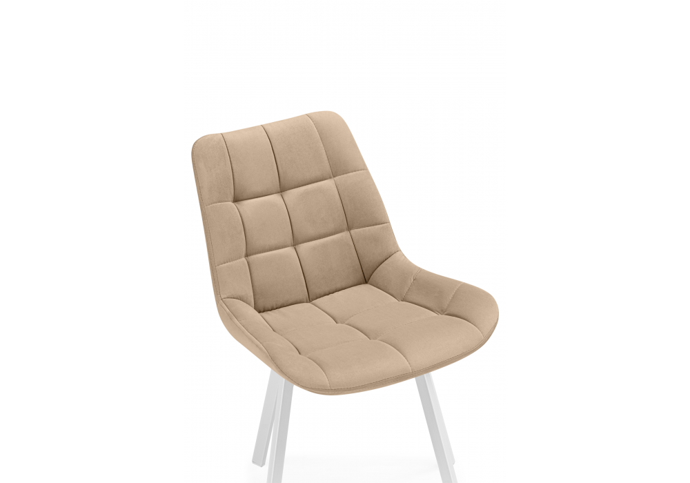 фото стул крутящийся woodville челси 360 бежевый (zd 210) / белый 626082 | 220svet.ru