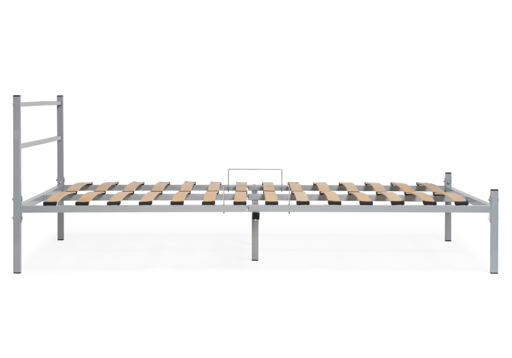 фото кровать двуспальная  woodville фади 160х200 серая 462539 | 220svet.ru