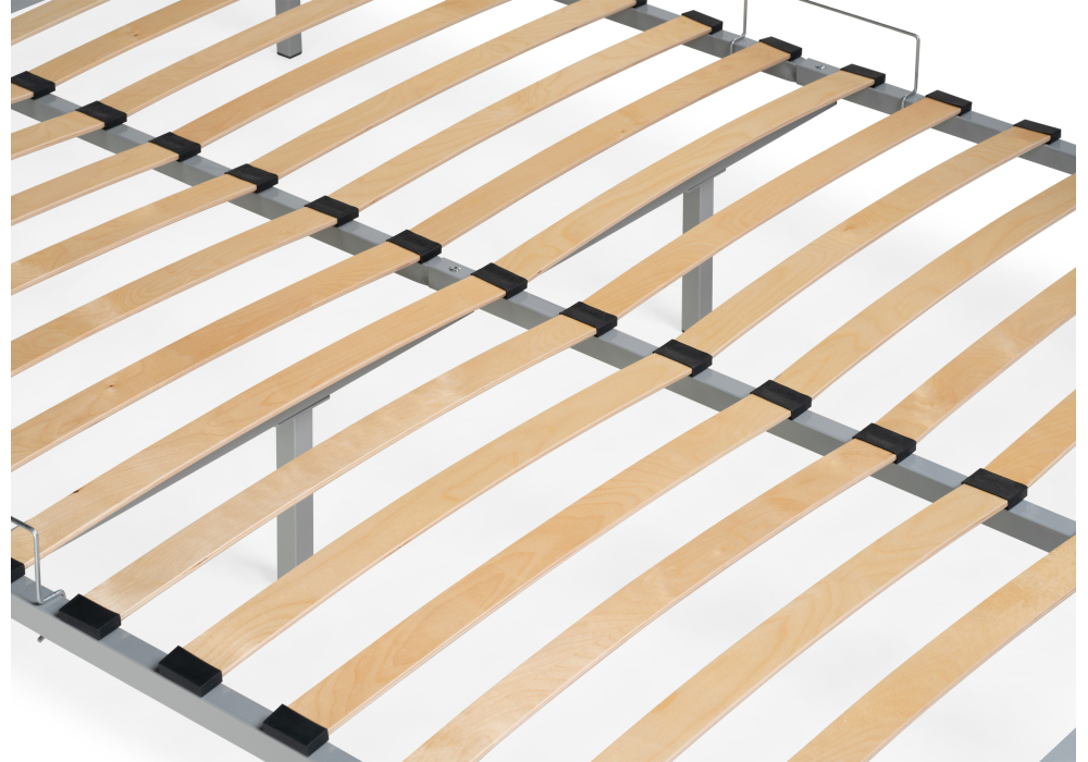 фото кровать двуспальная  woodville фади 160х200 серая 462539 | 220svet.ru