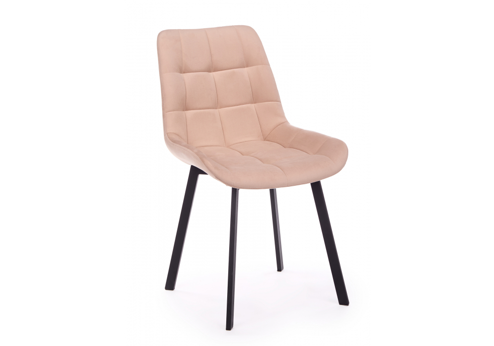 фото стул вращающийся на металлокаркасе woodville челси 360 п бежевый (zd 210) / черный 632478 | 220svet.ru