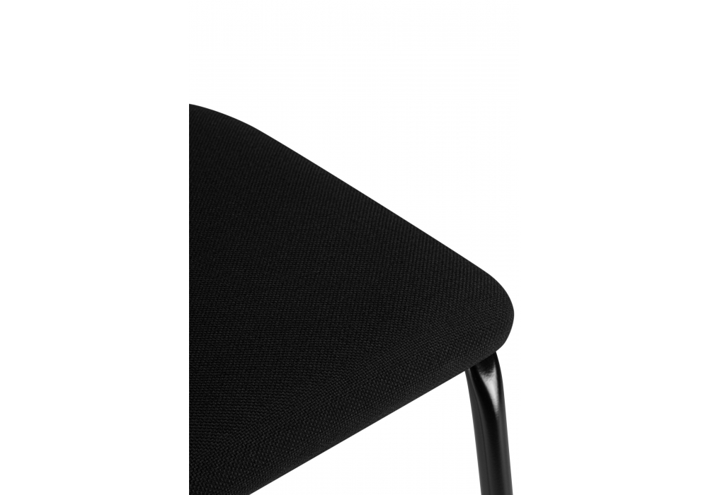 фото стул на металлокаркасе woodville гумер ткань черный / черный глянец 673646 | 220svet.ru