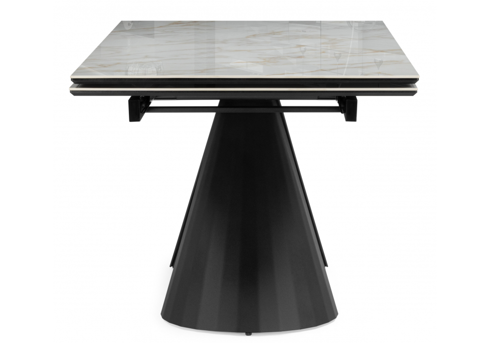 фото керамический стол 180(260)x90 woodville шелтон carla larkin / черный 621513 | 220svet.ru