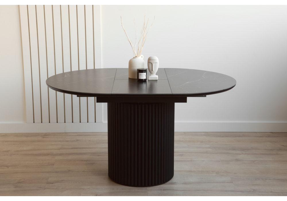 фото керамический стол раскладной woodville стивен 100(140) shakespeare black / черный 664920 | 220svet.ru